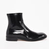 Maison Margiela Black Patent Leather Ankle Boots 42 - Blue Spinach