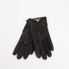 Prada Black Lambskin Logo Gloves - Blue Spinach