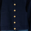 Celine Navy Cashmere Gold Button Jacket FR 40 - Blue Spinach