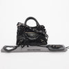 Balenciaga Black Arena Lambskin Neo Cagole XS Bag - Blue Spinach