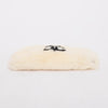 Chanel White Rabbit Fur CC Cuff Bracelet - Blue Spinach