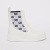 Gucci White Rubber GG Knit Ankle Boots 39 - Blue Spinach