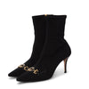 Gucci Black Fabric Zumi Sock Boots 39.5 - Blue Spinach