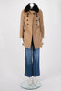 Burberry Camel Wool & Cashmere Sandbeck Mid-Length Coat UK 2 - Blue Spinach