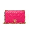 Chanel Fuchsia Quilted Lambskin On And On Chain Bag - Blue Spinach