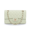 Chanel Mint Green Caviar Small Classic Double Flap Bag - Blue Spinach