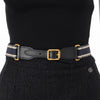 Dior Blue Embroidered Canvas Logo Belt - Blue Spinach