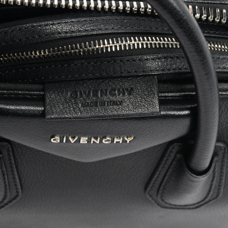 Givenchy Black Sugar Goatskin Small Antigona - Blue Spinach