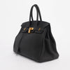 Hermes Black Togo Birkin 35 GHW - Blue Spinach