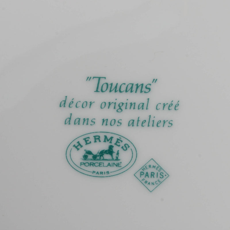 Hermes Multi-Color Porcelain Toucans Serving Plate - Blue Spinach