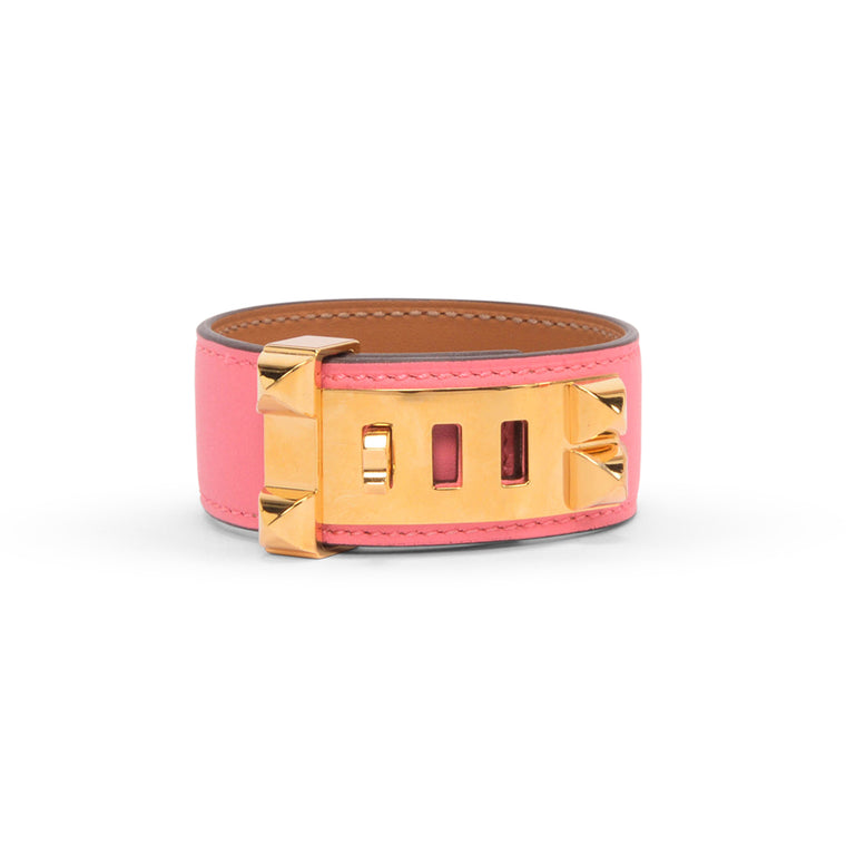 Hermes Rose Azalee Swift Collier De Chien 24