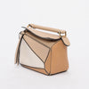 Loewe Beige Tri-Colour Calfskin Mini Puzzle Bag - Blue Spinach