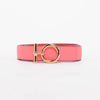 Hermes Rose Azalee & Rouge de Coeur Flot Reversible Belt - Blue Spinach