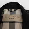 Burberry Black Cotton Cropped Trench Coat UK 4 - Blue Spinach