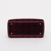 Dior Burgundy Cannage Velvet Medium Lady D-Lite Bag - Blue Spinach