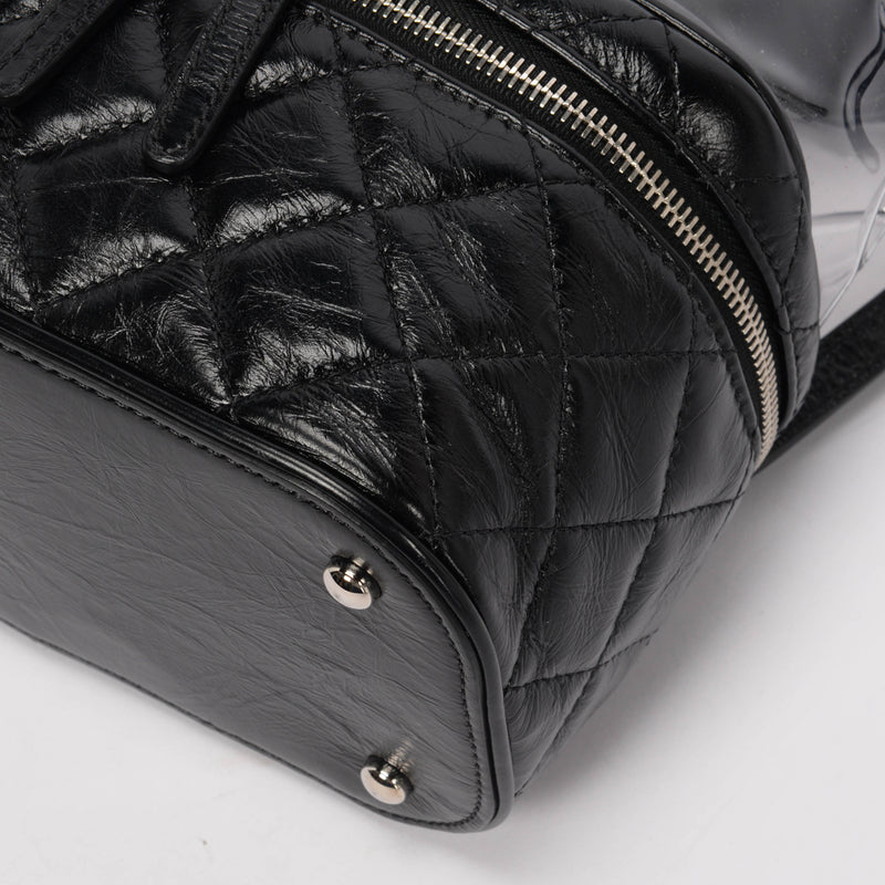 Chanel Black Quilted Calfskin Aquarium Backpack - Blue Spinach