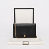 Gucci Black Guccissima Signature Bow Wallet On Chain - Blue Spinach