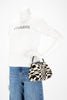 Celine Black & White Mink Mini Bag - Blue Spinach