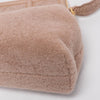 Fendi Rosa Plaster Shearling Medium Fendi First Clutch - Blue Spinach