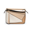 Loewe Beige Tri-Colour Calfskin Mini Puzzle Bag - Blue Spinach