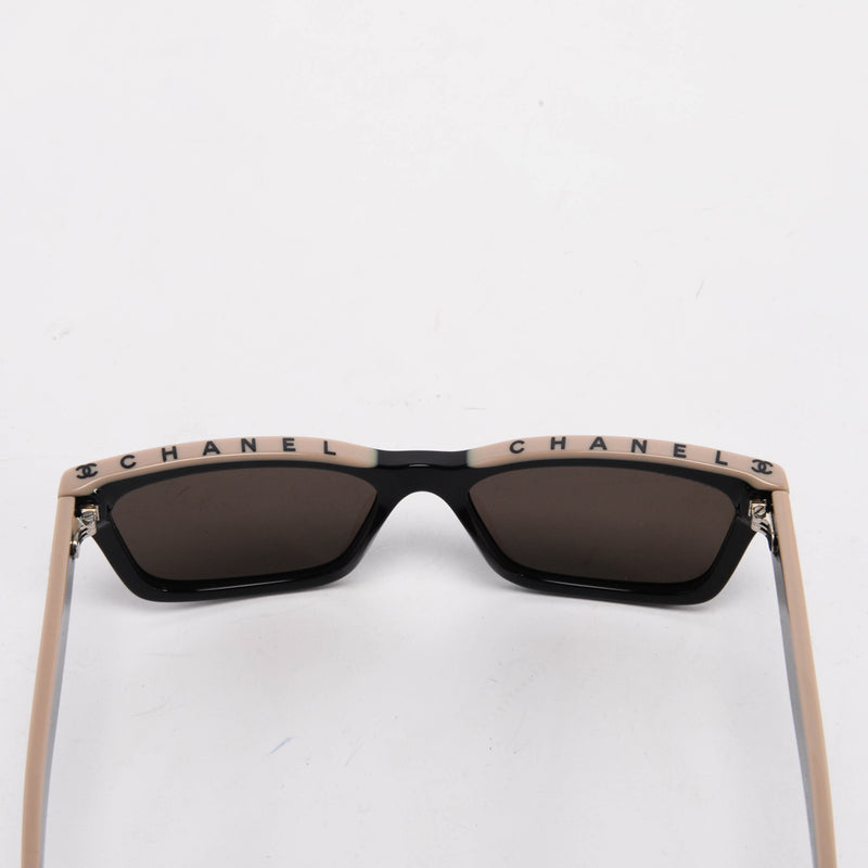 Chanel Black Wayfarer Sunglasses - Blue Spinach