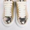 Alexander McQueen Gold Exaggerated Sole Sneakers 36 - Blue Spinach