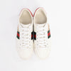 Gucci White Leather Cat Embroidered Ace Sneakers 37.5 - Blue Spinach