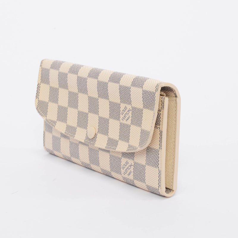 Louis Vuitton Damier Azur Emilie Wallet - Blue Spinach