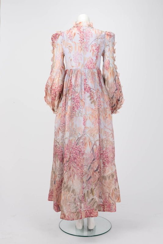 Zimmermann Milettia Floral Botanica Butterfly Gown OP - Blue Spinach