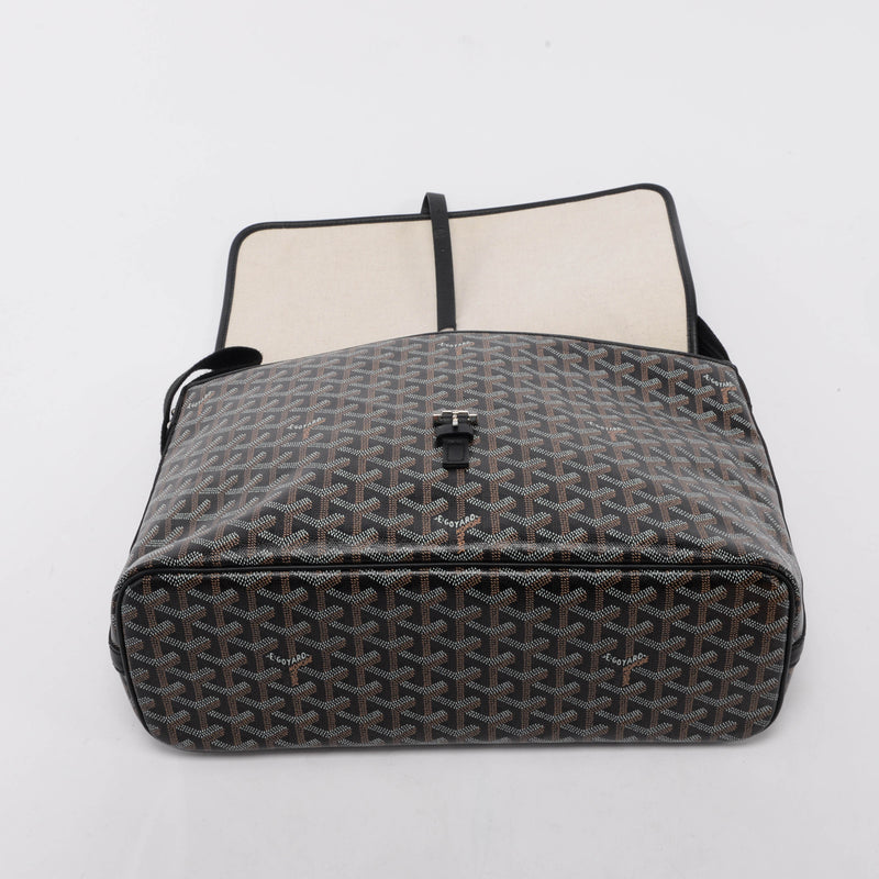 Goyard Black Goyardine Capetien MM Messenger Bag - Blue Spinach