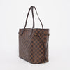 Louis Vuitton Rose Ballerine Damier Ebene Neverfull MM Tote - Blue Spinach