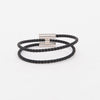 Hermes Black Braided Leather Tournis Tresse Bracelet - Blue Spinach