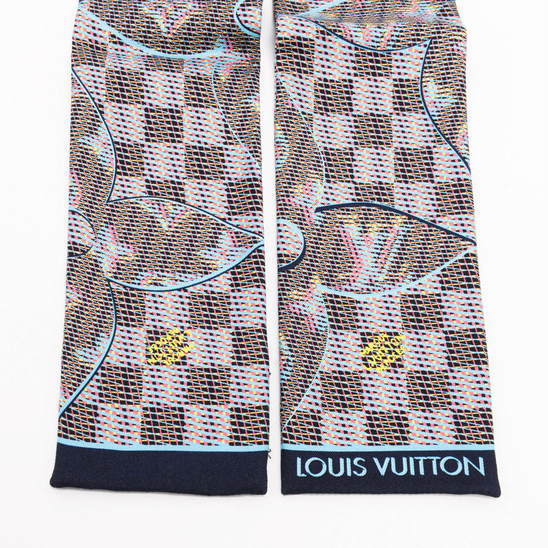 Louis Vuitton Silk Damier Pop Print Bandeau - Blue Spinach