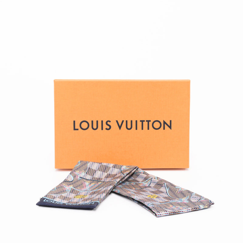 Louis Vuitton Silk Damier Pop Print Bandeau - Blue Spinach