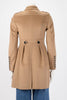 Burberry Camel Wool & Cashmere Sandbeck Mid-Length Coat UK 2 - Blue Spinach