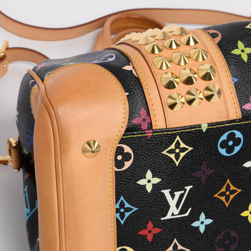 Louis Vuitton Black Monogram Multicolore Courtney MM Bag - Blue Spinach