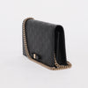 Gucci Black Guccissima Signature Bow Wallet On Chain - Blue Spinach