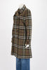 Burberry Olive Lambswool Classic Nova Check Coat UK 14 - Blue Spinach