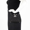 Louis Vuitton Black Satin Flower Embossed Mini Capucines - Blue Spinach