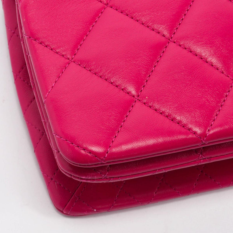 Chanel Fuchsia Quilted Lambskin On And On Chain Bag - Blue Spinach