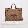 Gucci Red GG Canvas Horsebit Tote - Blue Spinach