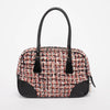 Prada Red Tweed & Vitello Mini Boston Bag - Blue Spinach