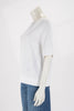 Hermes White Knit H Lift Top FR 34 - Blue Spinach