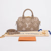 Louis Vuitton Tourterelle & Creme Empreinte Speedy Bandouliere 20 - Blue Spinach