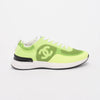 Chanel Fluro Green Denim CC Sneakers 39.5 - Blue Spinach