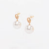 Fendi Gold Tone Crystal & Pearl F is Fendi Drop Earrings - Blue Spinach