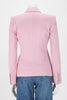 Balmain Pink Wool Double Breasted Blazer FR 34 - Blue Spinach