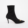 Gucci Black Fabric Zumi Sock Boots 39.5 - Blue Spinach