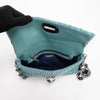 Miu Miu Mint Patent Matelasse Crystal Evening Bag - Blue Spinach