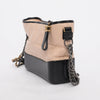 Chanel Beige & Black Distressed Calfskin Gabrielle Hobo Bag - Blue Spinach